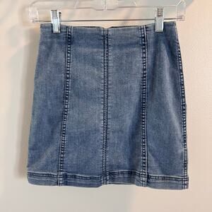 Free People Modern Femme Denim Mini Skirt Size 4
